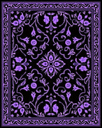 Ornate Floral Swirls Pattern Rug