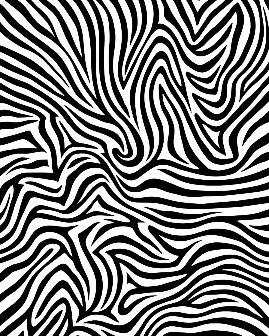 Bold Black and White Animal Print Rug