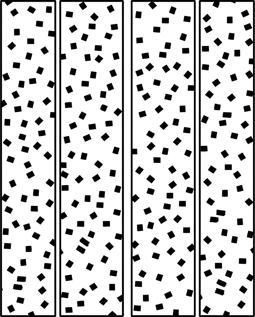 Scattered Black Square Pattern Liner Rug