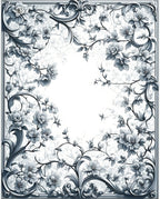 Classic Floral Scrollwork Art Nouveau Rug