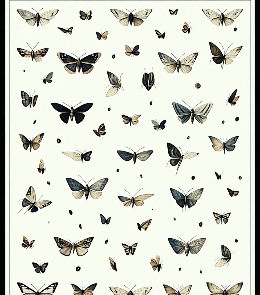Vintage Butterfly Print Tapestry Rug