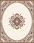 Classic Oval Floral Motif Rug