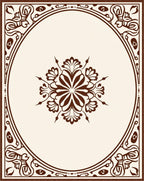 Classic Oval Floral Motif Rug