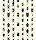 Insect Pattern With Red Yellow Accents Rug