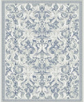Ornate Floral Scrollwork Patterned Rug