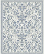 Ornate Floral Scrollwork Patterned Rug