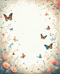 Whimsical Butterflies Floral Garden Rug