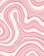 Pink Swirl Modern Abstract Pattern Rug