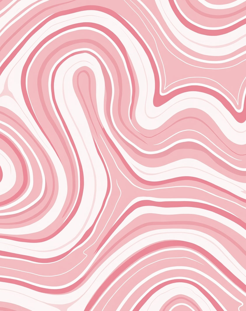 Pink Swirl Modern Abstract Pattern Rug