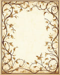 Vintage Floral Vine Scroll Design Rug