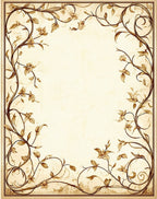 Vintage Floral Vine Scroll Design Rug