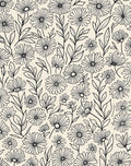 Drawn Floral Pattern Design Rug