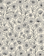 Drawn Floral Pattern Design Rug