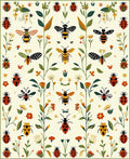 Whimsical Garden Animals Flowers Pattern Rug