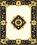 Ornate Floral Medallion Luxury Rug