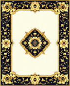 Ornate Floral Medallion Luxury Rug