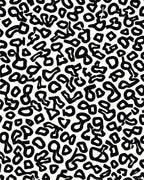 Abstract Black White Blob Pattern Rug