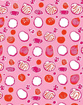 Pink Abstract Organic Shapes Rug