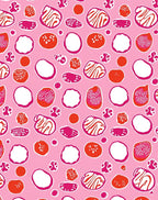 Pink Abstract Organic Shapes Rug