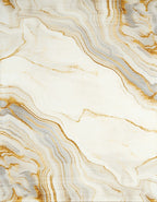 Elegant White And Gold Agate Swirl Rug