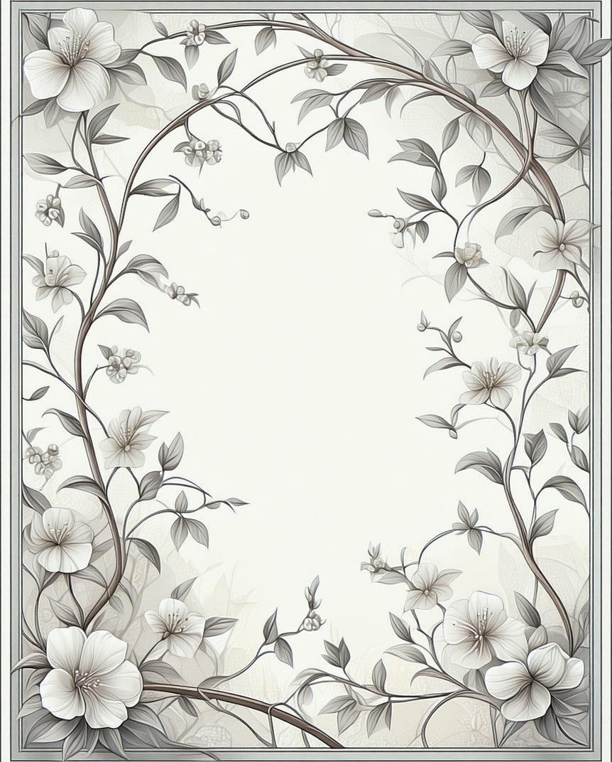 Elegant Floral Vine Patterned Rug