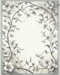 Elegant Floral Vine Patterned Rug