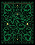 Mystical Green Serpent Floral Pattern Rug