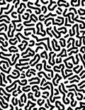 Abstract Black White Organic Swirls Rug