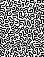 Abstract Black White Organic Swirls Rug