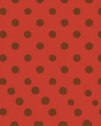 Classic Red Brown Polka Dot Pattern Rug