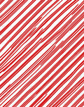 Red White Diagonal Stripe Rug