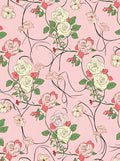 Rose Vine Romantic Floral Design Rug