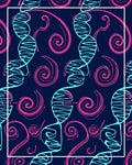 Bold DNA and Swirl Pattern Design Rug