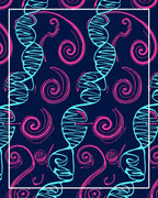 Bold DNA and Swirl Pattern Design Rug