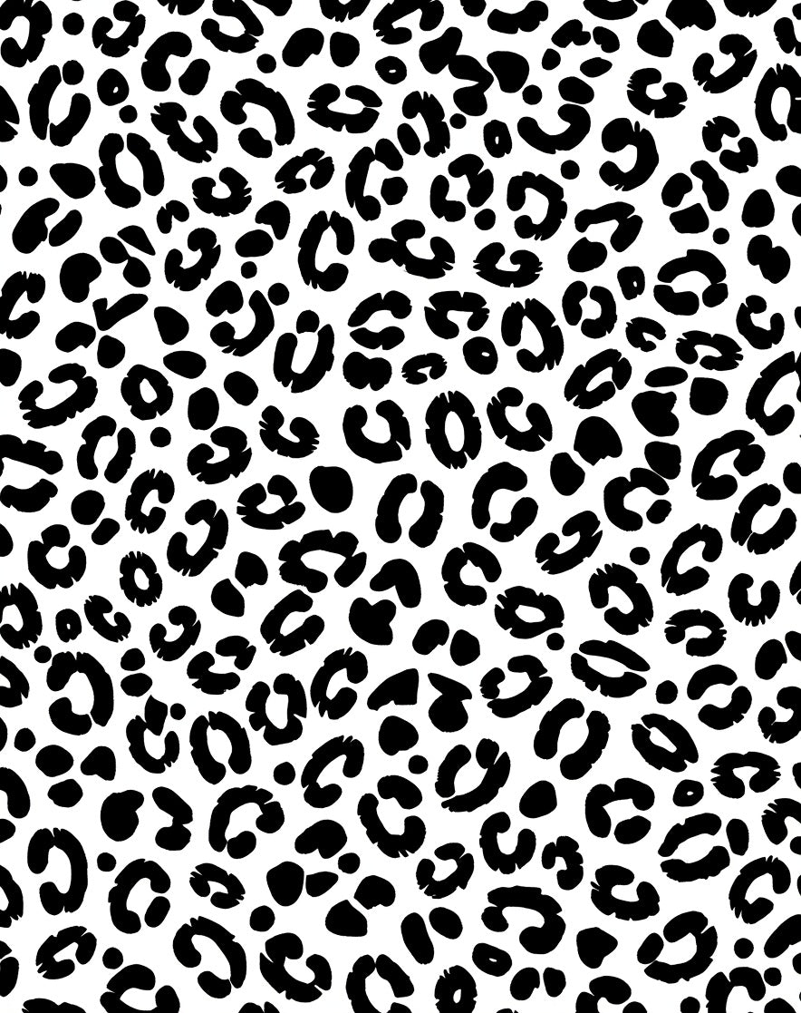 Bold Black White Animal Print Rug