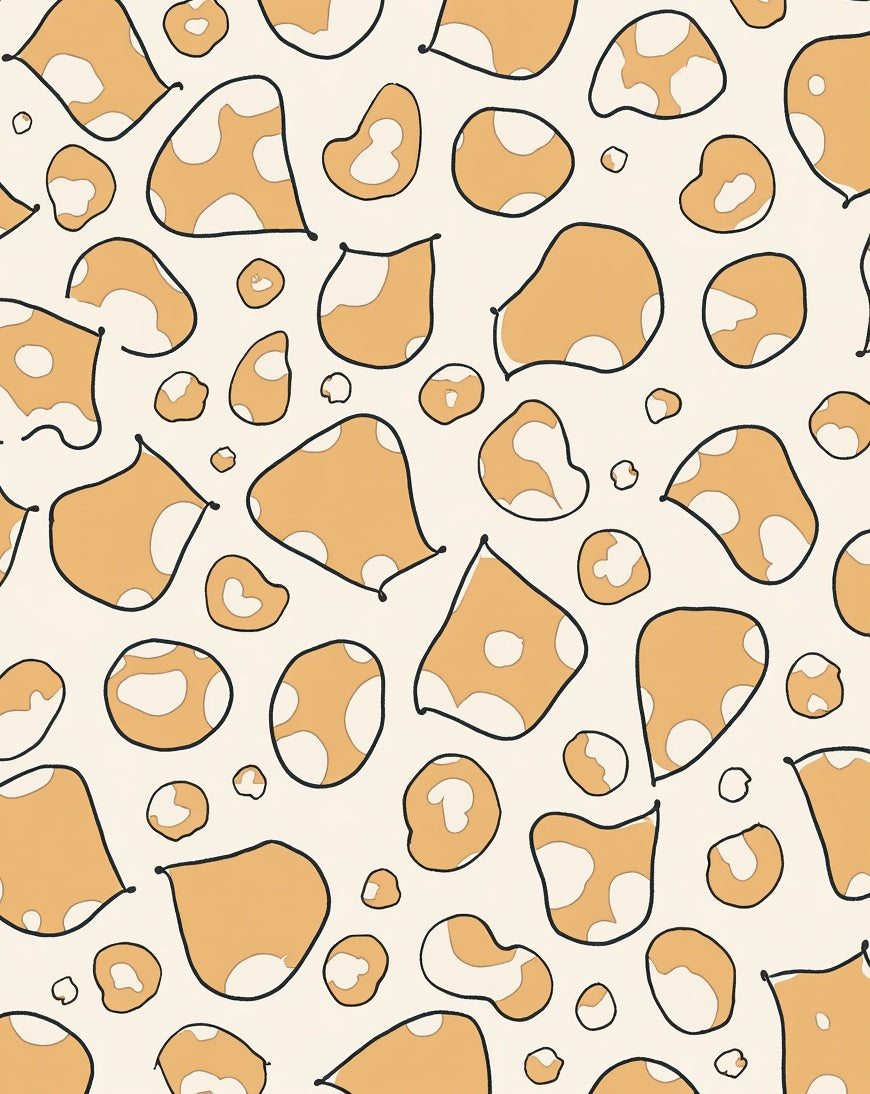 Playful Abstract Blob Pattern Rug