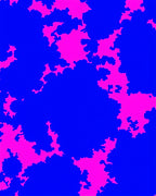 Bold Electric Blue Pink Bloom Rug