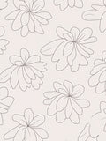 Delicate Bloom Line Art Pattern Rug