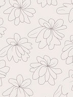 Delicate Bloom Line Art Pattern Rug