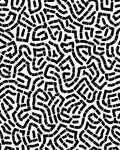 Abstract Black White Line Pattern Rug