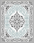 Vintage Floral Scrollwork Pattern Rug