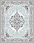 Vintage Floral Scrollwork Pattern Rug