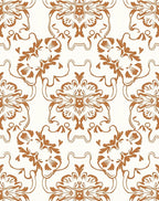 Ornate Floral Damask Pattern Rug