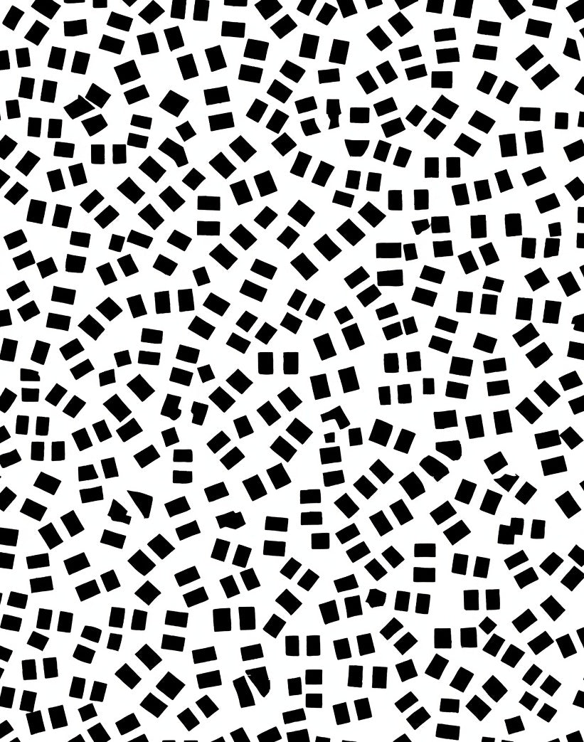 Abstract Black White Dash Pattern Rug