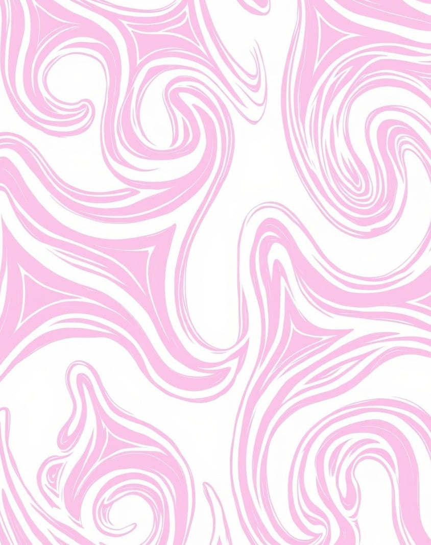 Soft Pink Swirl Pattern Design Rug