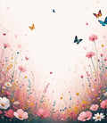 Whimsical Butterfly Garden Meadow Rug