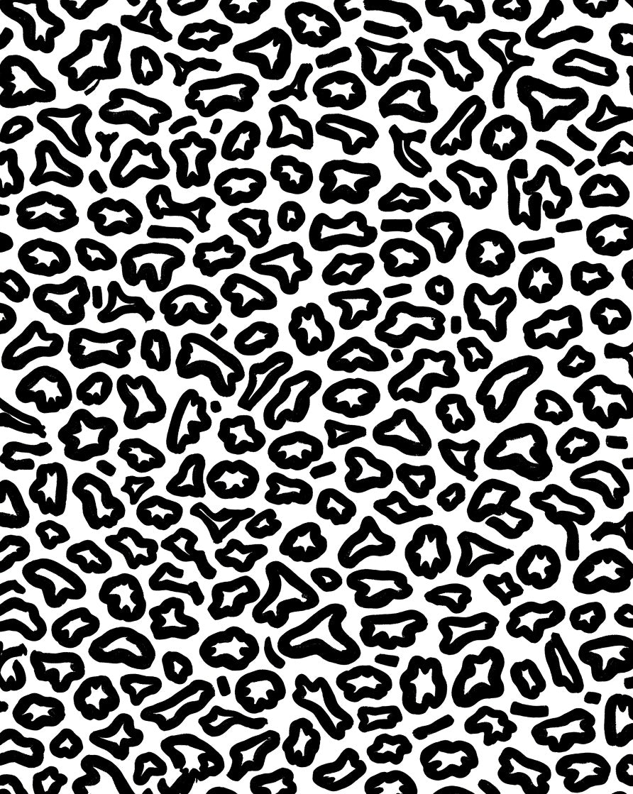Bold Black Spotted Animal Print Rug