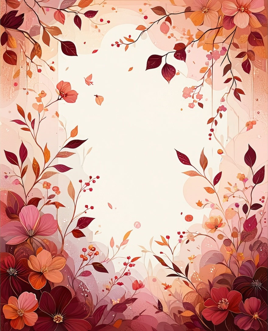 Floral Branches With Romantic Hues Rug