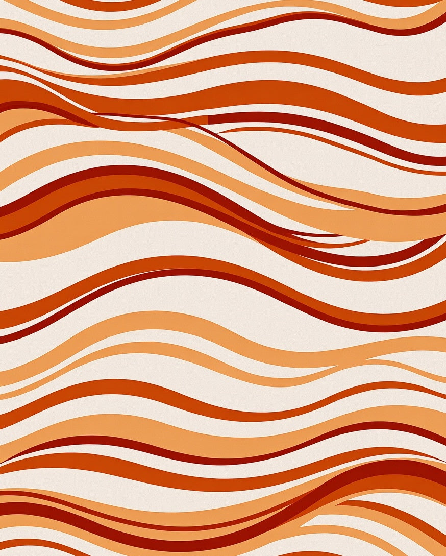 Autumn Sunset Wavy Stripe Rug