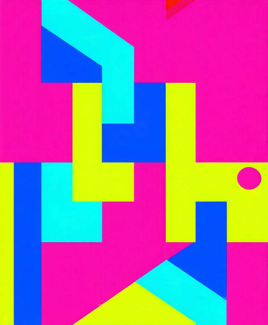 Vibrant Geometric Shapes Pattern Rug